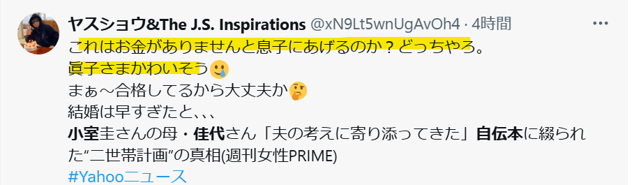 貴女が息子を操作してる？というエピソードに対する反論